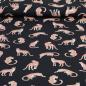 Preview: Baumwollstoff Motivdruck Leopard schwarz